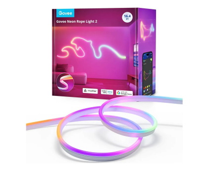Inteligentne oświetlenie GOVEE H61D5 Neon Lights 2 5m Oświetlenie LED Matter, HomeKit